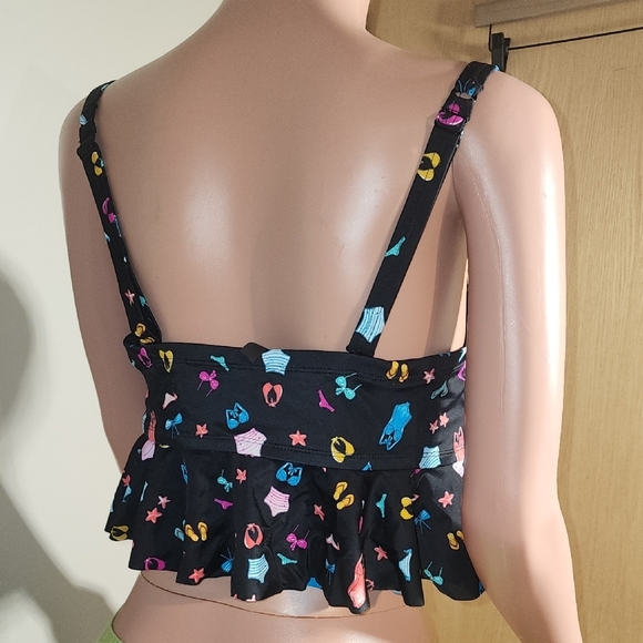 Torrid Black Bustier with Colorful Print - Picture 5 of 8